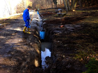 Drainagearbeiten in Feld und Garten und zur Bautrockenlegung